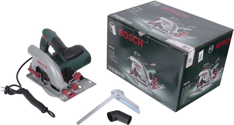 Пила циркулярная Bosch PKS 55 зеленая купить,NaN