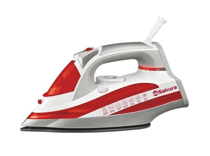 Утюг Sakura SA-3054CR красно-белый купить,NaN
