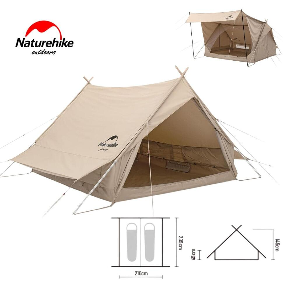 Палатка  Naturehike Extend 4.8 NH20ZP011 2-местная бежевая купить,NaN