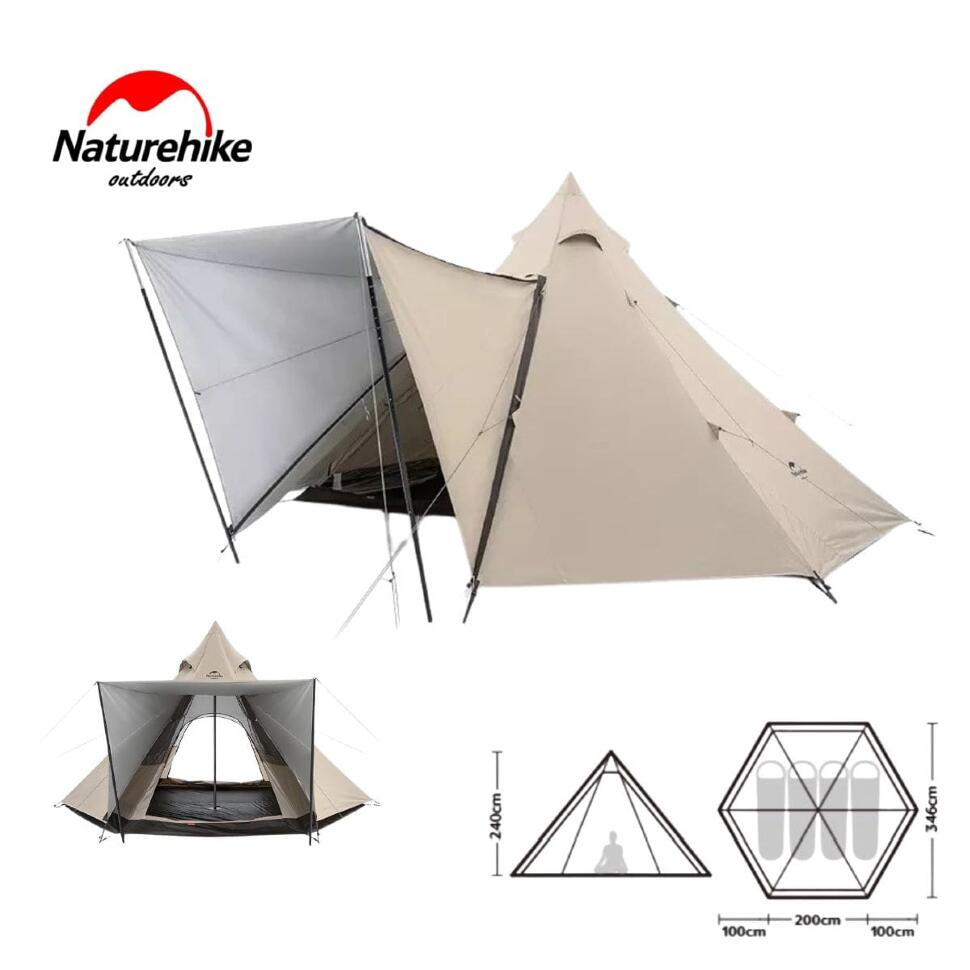 Палатка Naturehike NH20ZP013 4-местная бежевая купить,NaN