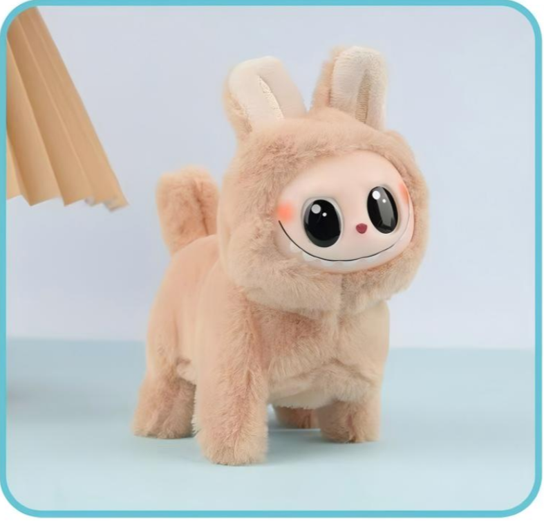 Мягкая игрушка Лабубу коричневая 17.5 см