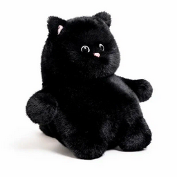 Мягкая игрушка Кот 35 см чёрная