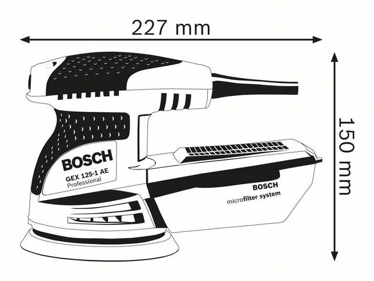 Шлифовальная машина Bosch GEX 125-1 AE  купить,0
