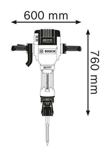 Отбойный молоток Bosch GSH 27 VC 061130A000 купить,0