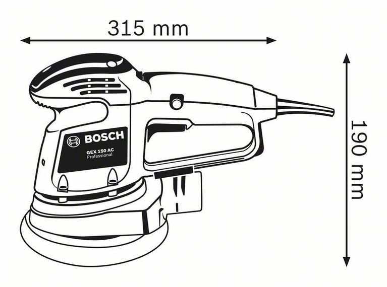 Эксцентриковая шлифмашина Bosch ЭШМ GEX 150 AC  купить,NaN