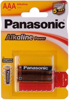 Батарейки Panasonic Alkaline Power LR03APB/2BP AAA