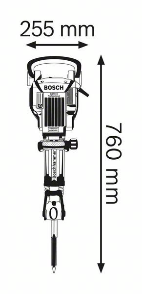 Отбойный молоток Bosch GSH 16-28 синий купить,NaN
