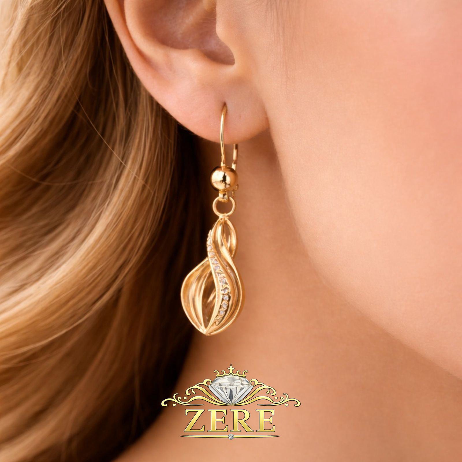Серьги Zere золото 3.97гр - ForteMarket Серьги Zere золото 3.97гр купить,337400