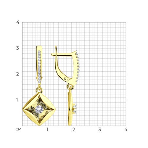 Серьги Diamant 53-121-01077-1 3,75гр. купить,NaN
