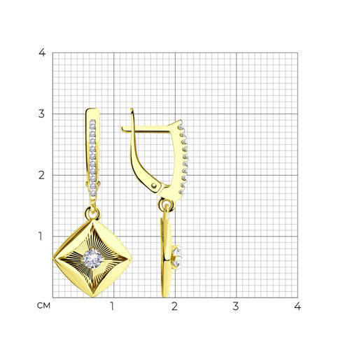 Серьги Diamant 53-121-01077-1 3,75гр. купить,NaN
