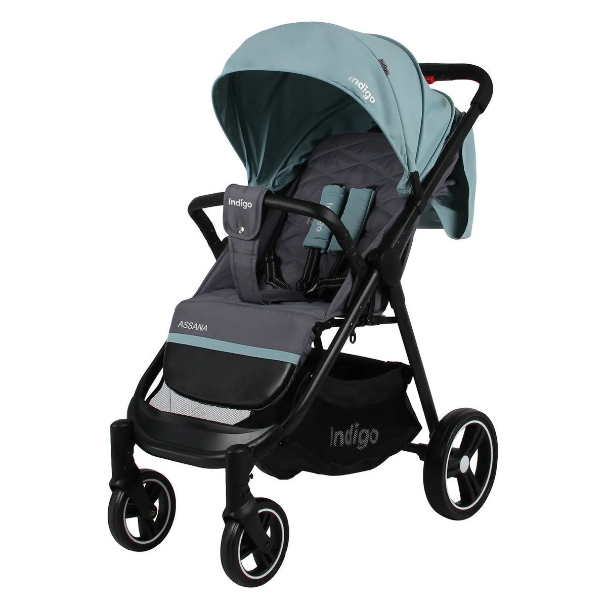 Коляска прогулочная Indigo Assana SAG020 Grey/Blue купить,NaN