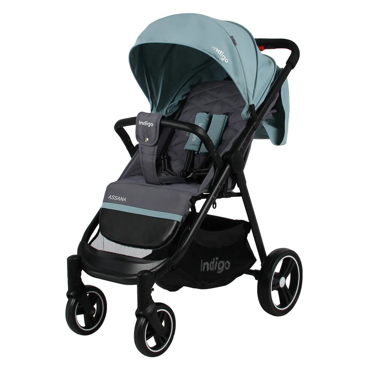 Коляска прогулочная Indigo Assana SAG020 Grey/Blue купить,NaN