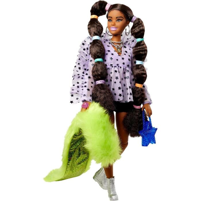 Кукла  Barbie Extra  с переплетенными резинками хвостиками GXF100 купить,NaN