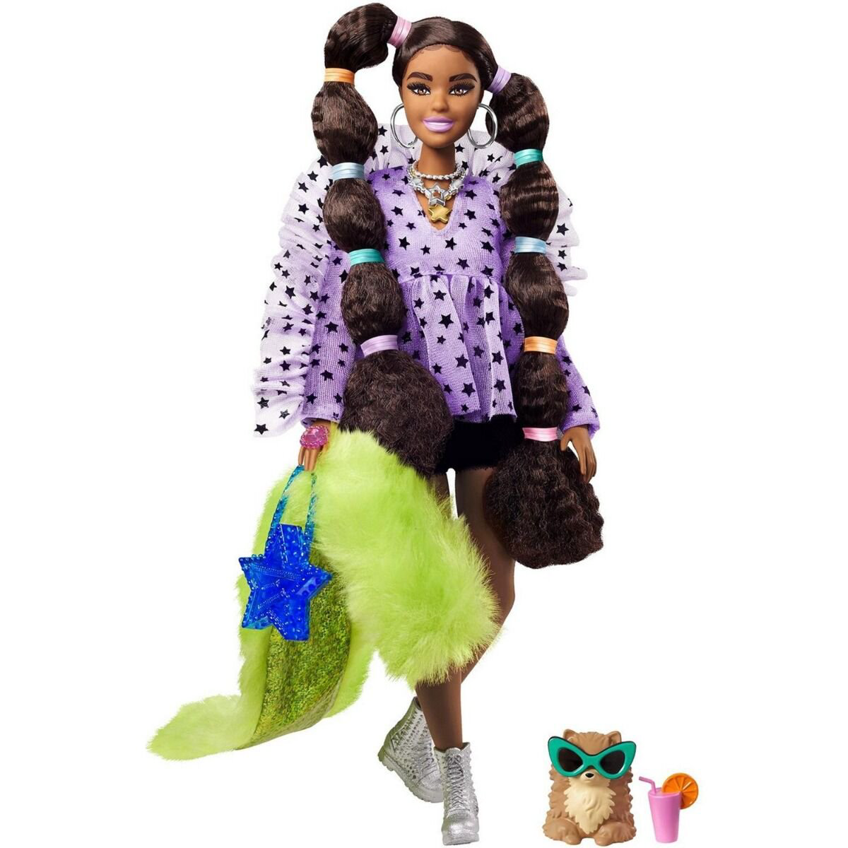 Кукла  Barbie Extra  с переплетенными резинками хвостиками GXF100 купить,NaN