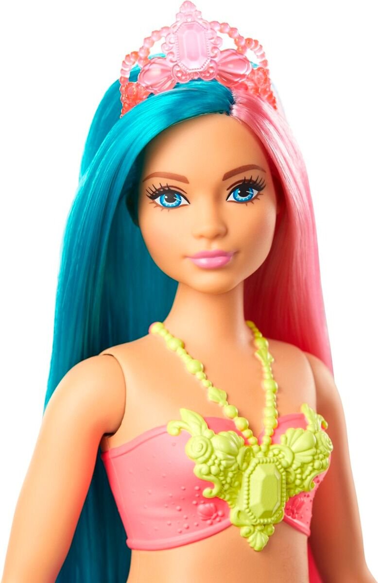 Кукла  Barbie   Дримтопия Русалочка  в розово-желтом топе купить,NaN
