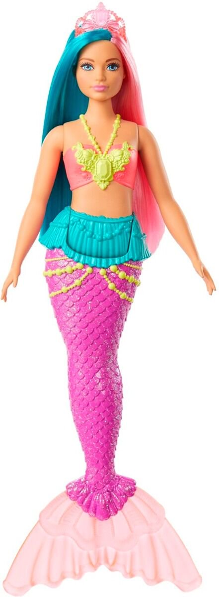 Кукла  Barbie   Дримтопия Русалочка  в розово-желтом топе купить,NaN