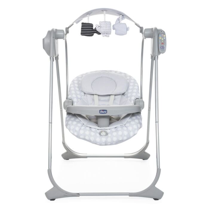Кресло-качалка Chicco Polly Swing Up Leaf  серое купить,NaN