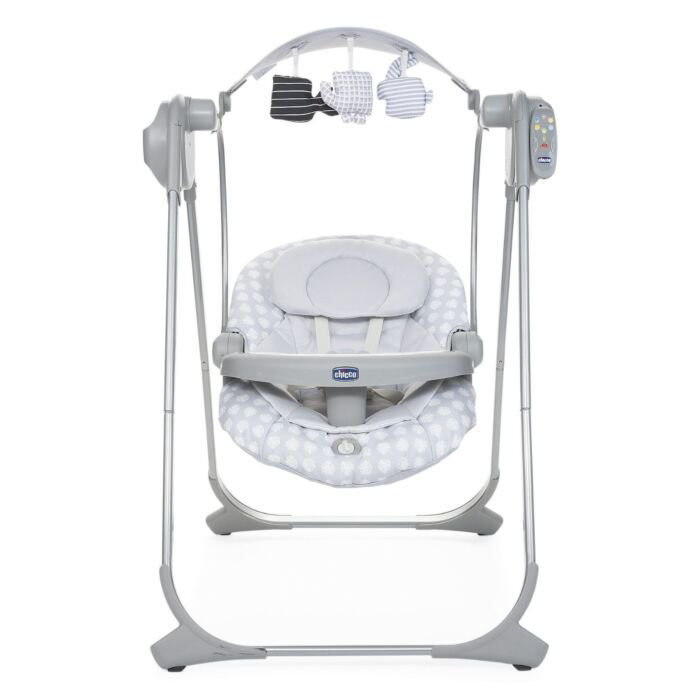 Кресло-качалка Chicco Polly Swing Up Leaf  серое купить,NaN