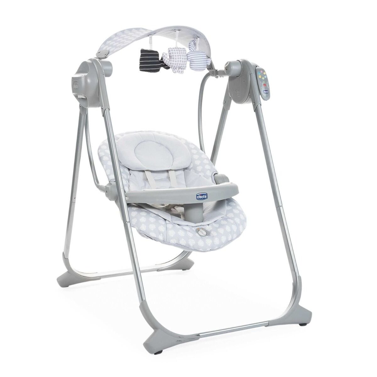 Кресло-качалка Chicco Polly Swing Up Leaf  серое купить,NaN