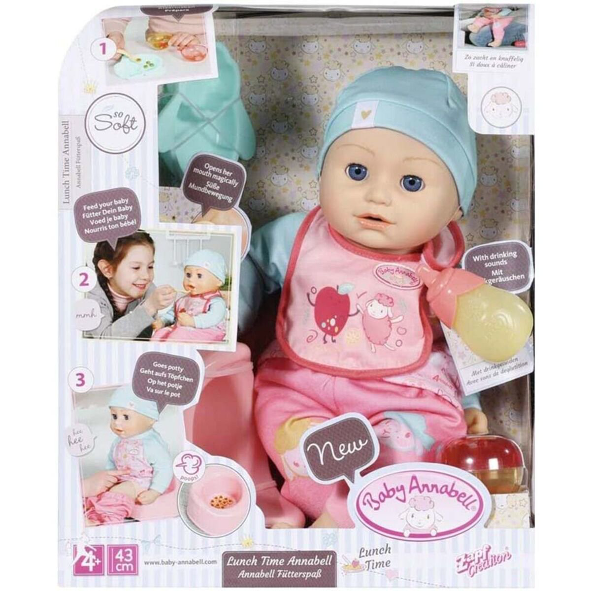 Кукла Zapf Creation Baby Annabell Время обед 43 см 703-601 купить,NaN