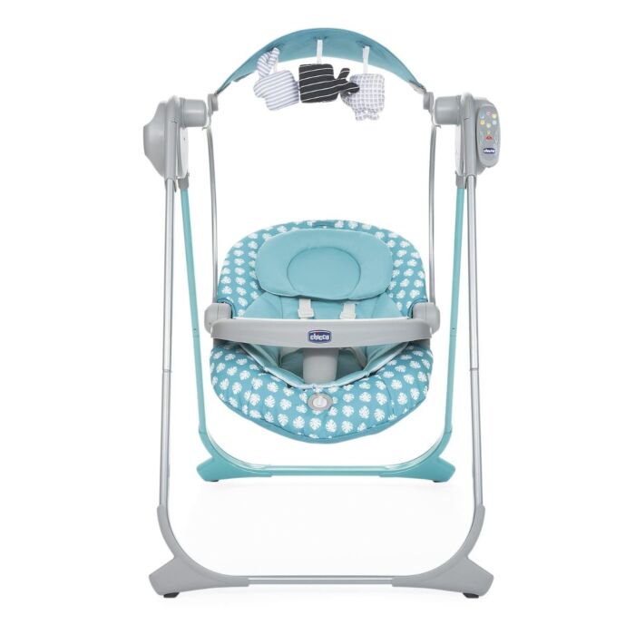Кресло-качалка Chicco Polly Swing Up бирюзовое купить,NaN