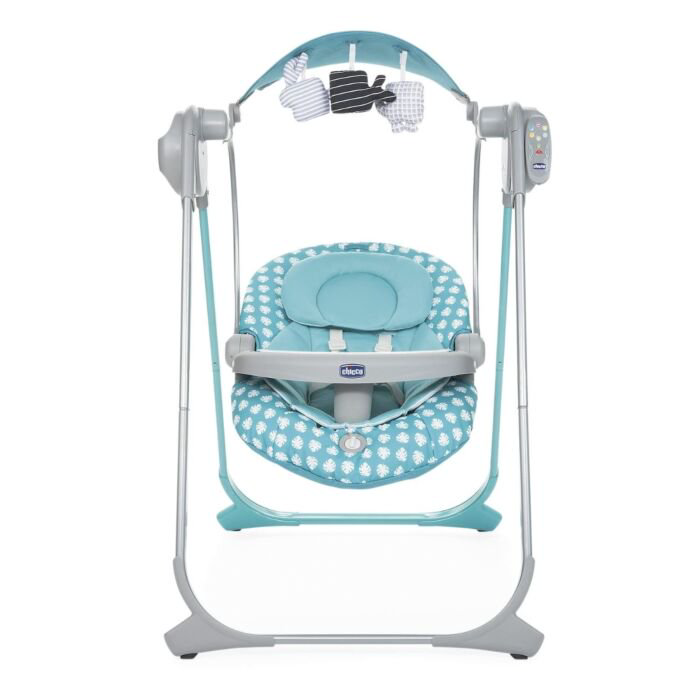 Кресло-качалка Chicco Polly Swing Up бирюзовое купить,NaN