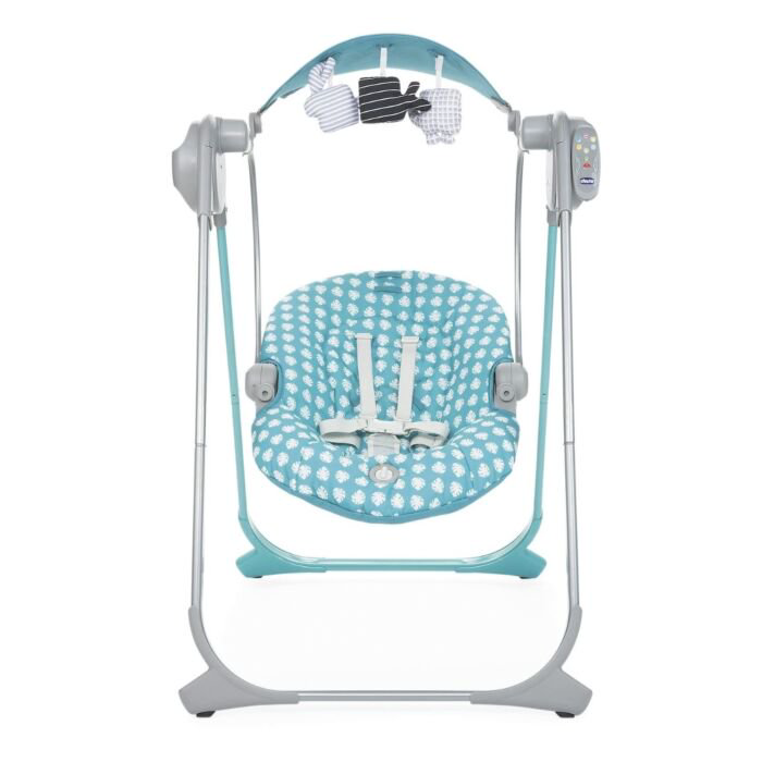 Кресло-качалка Chicco Polly Swing Up бирюзовое купить,NaN