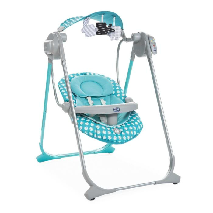 Кресло-качалка Chicco Polly Swing Up бирюзовое купить,NaN