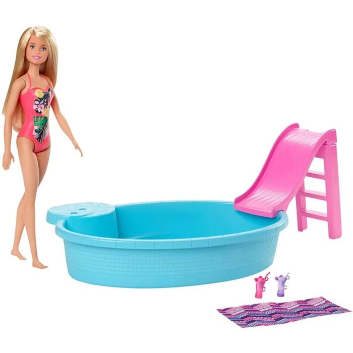 Игровой набор Barbie  Гламурный бассейн с горкой купить,NaN