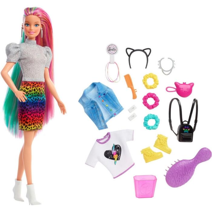 Кукла  Barbie  с разноцветными волосами GRN810 30 см купить,NaN