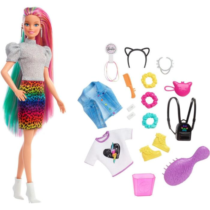 Кукла  Barbie  с разноцветными волосами GRN810 30 см купить,NaN