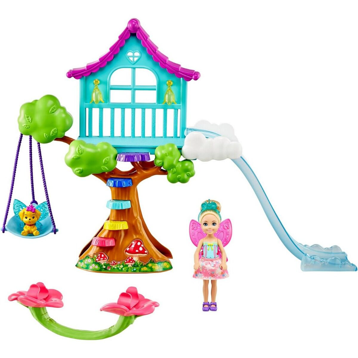 Игровой набор Barbie Челси с розовыми крыльями и с питомцем    купить,NaN