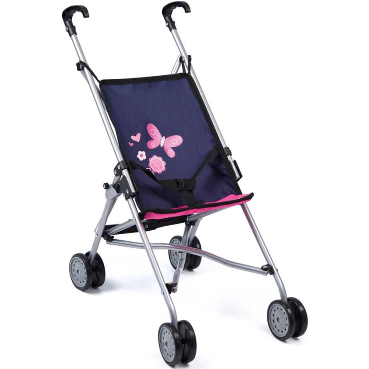 Коляска для куклы Bayer Dolls Buggy синий-розовый купить,NaN