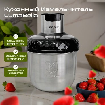 Кухонный измельчитель LumaBella LB-56005 черный, серебристый - ForteMarket Кухонный измельчитель LumaBella LB-56005 черный, серебристый купить,0