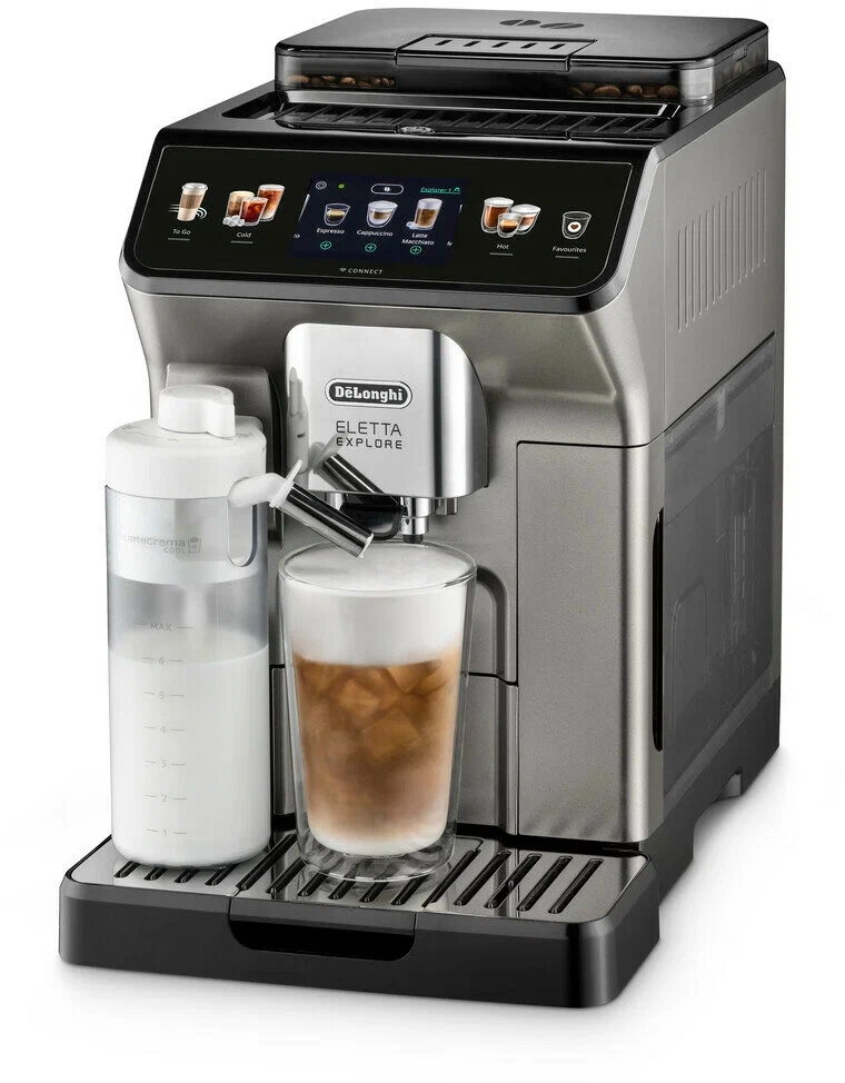 Кофемашина DeLonghi ECAM450.86.T серебристая купить,NaN