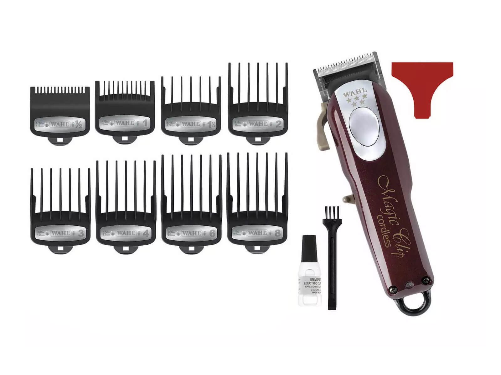 Машинка для стрижки Wahl Cordless Magic Clip 08148-2316H бордовая  купить,0