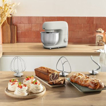 Кухонный комбайн Tefal Bake Essential QB160138 белый купить,NaN