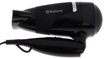 Sakura Фен Sakura SA-4040BK, 1800 Вт, 2 скорости, 2 температурных режима, концентратор, чёрный фен 1800 Вт купить,NaN