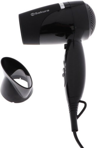 Sakura Фен Sakura SA-4040BK, 1800 Вт, 2 скорости, 2 температурных режима, концентратор, чёрный фен 1800 Вт купить,NaN