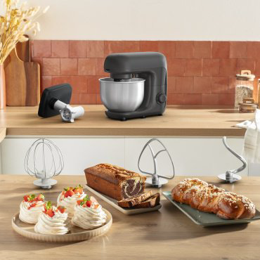 Кухонный комбайн Tefal Bake Essential QB161H38 черный купить,NaN