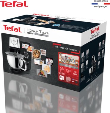 Кухонный комбайн Tefal I-Coach Touch QB951DF0, металл купить,0