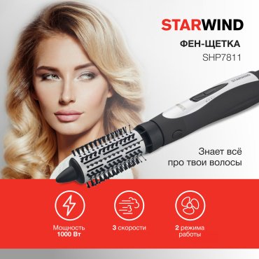 Starwind SHP7811 фен-щетка 1000 Вт