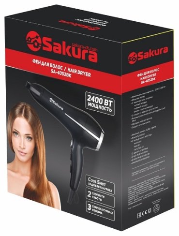 Sakura SA-4052BK фен 2400 Вт купить,0