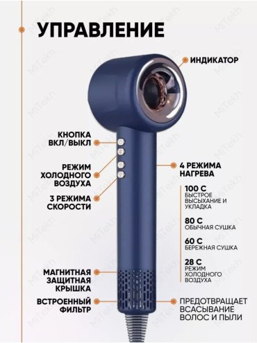 Super hair dryer X13 Blue фен 1600 W купить,0
