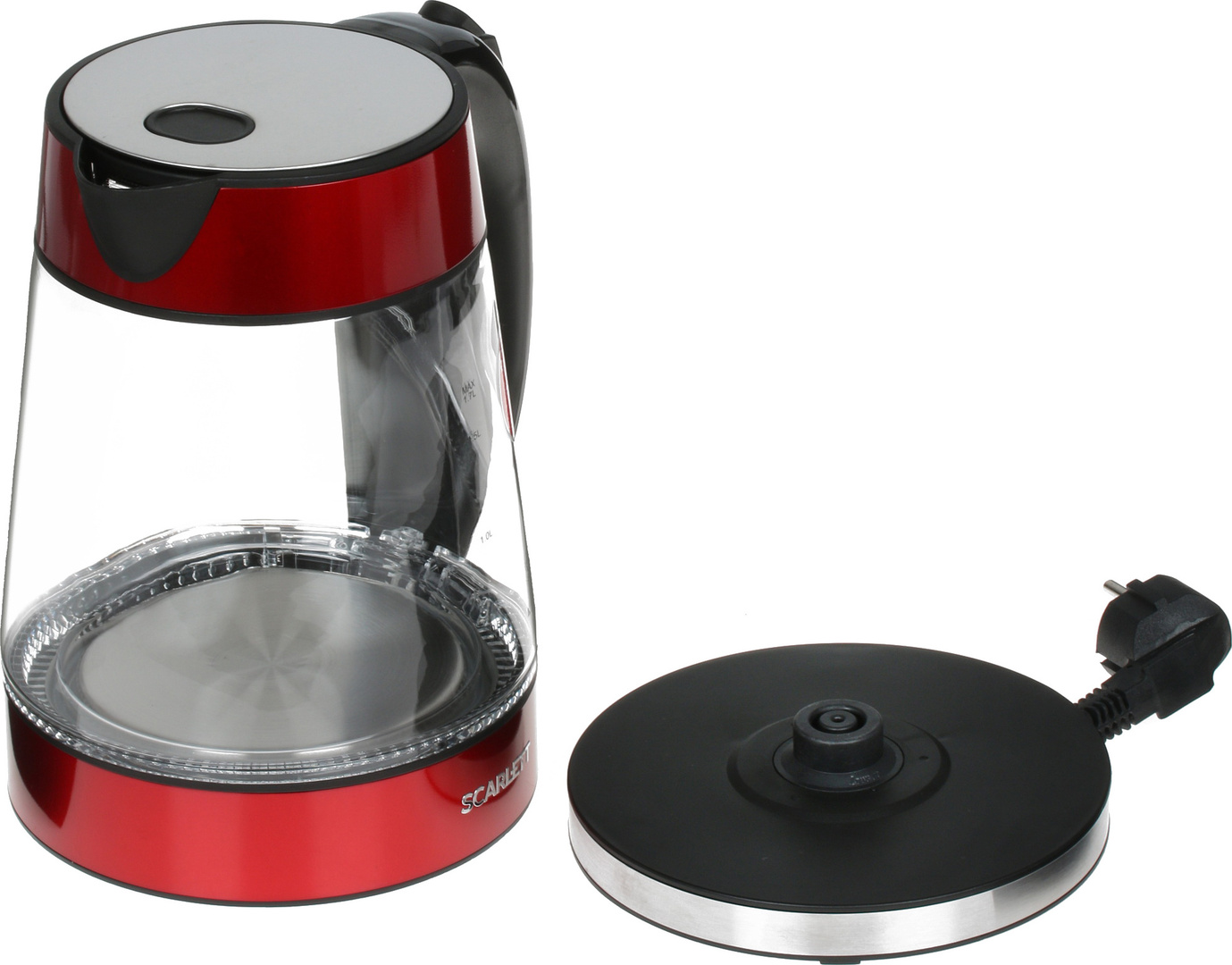 Электрочайник Scarlett SC-EK27G79 1.7 л красный купить,NaN