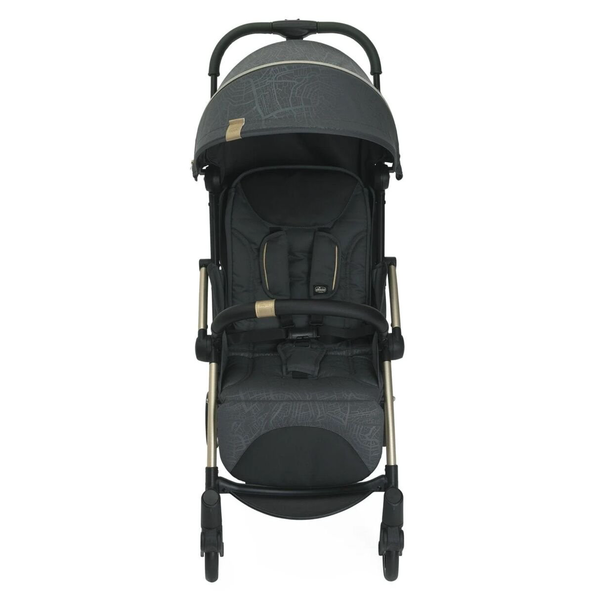 Коляска прогулочная Chicco Goody Plus City Map RE_LUX black купить,NaN