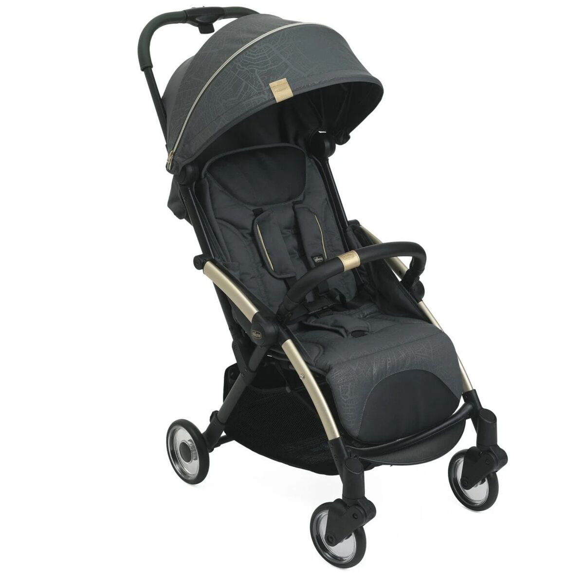 Коляска прогулочная Chicco Goody Plus City Map RE_LUX black купить,NaN