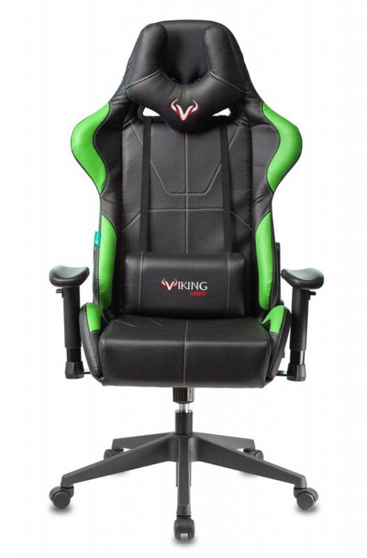 Игровое кресло Бюрократ Zombie Viking 5 Aero черно-салатовое купить,NaN