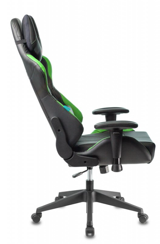 Игровое кресло Бюрократ Zombie Viking 5 Aero черно-салатовое купить,NaN