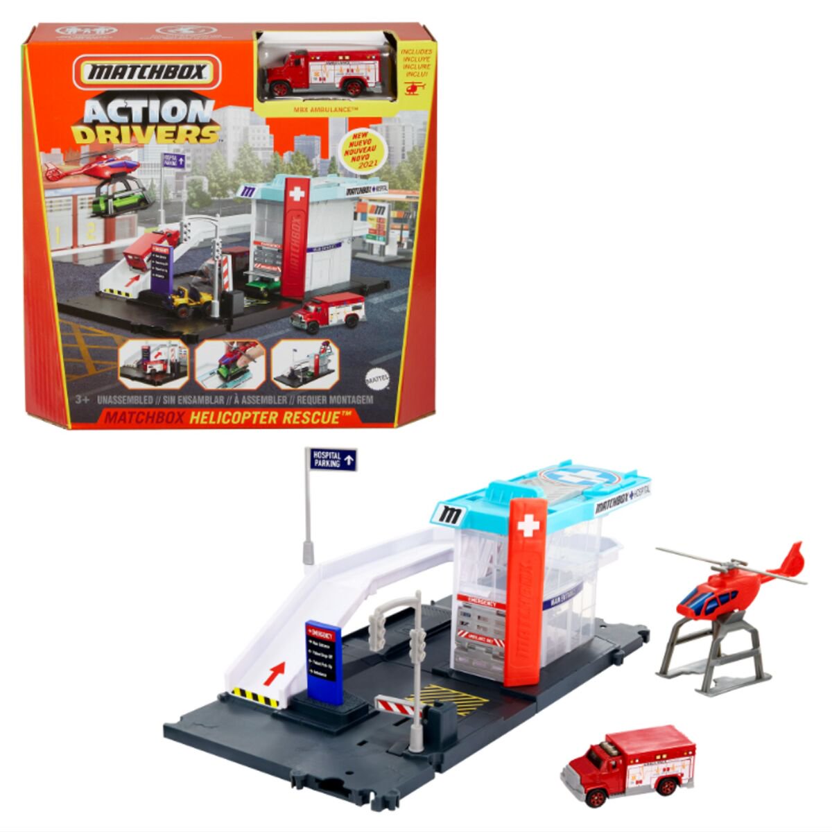 Игровой набор Mattel  Matchbox  Спасательный вертолет купить,NaN